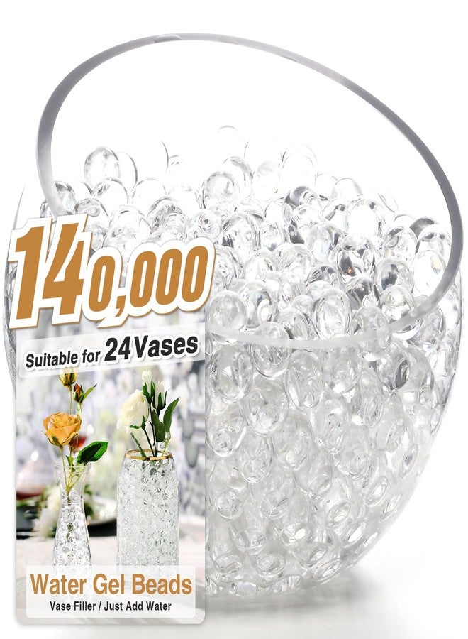 NOTCHIS 140,000 Clear Water Gel Beads for Vases, Transparent Water Gel Beads for Vase Filler, Candles, Wedding Centerpiece Floral Decorations - Image 1