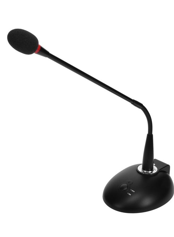 erorex Commercial Audio Desktop Paging Microphone with On/Off Button (No Logo),Black - Image 1