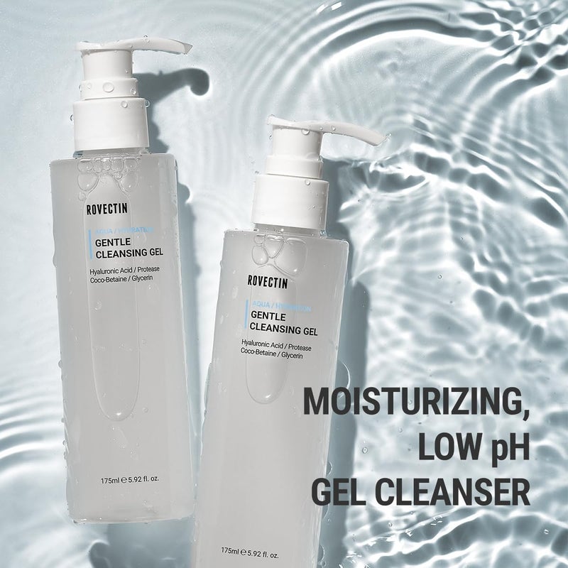 ROVECTIN Calming Lotus Water Cream (2.1 fl.oz, 60ml) Moisturizer + Aqua Cleansing Gel (5.9 fl. oz, 175ml) pH| Bundle [2 Pack] - Image 4