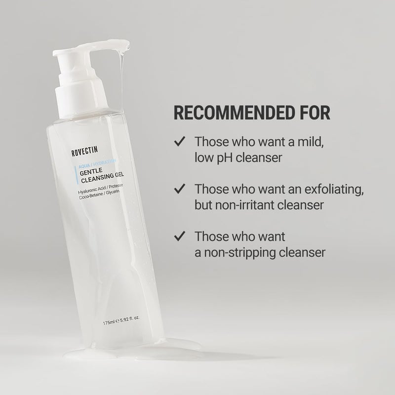 ROVECTIN Calming Lotus Water Cream (2.1 fl.oz, 60ml) Moisturizer + Aqua Cleansing Gel (5.9 fl. oz, 175ml) pH| Bundle [2 Pack] - Image 3