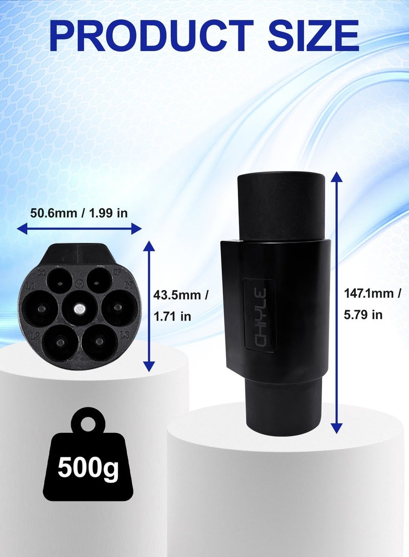 كيل › محول شاحن السيارات الكهربائية من Type 2 إلى GBT (32A 440V) من CHIYLE، يتميز بتوافقه العالمي وتوفيره شحنًا سريعًا، مع سهولة الحمل والاستخدام، وهو متوافق مع طرازات: FAW E-HS9، وFAW H9، وشبنج G6، وشبنج G9، وشبنج X9، ونيو ET5، وNIO EC6، وNIO EL8، وMG4 إلكتريك، وMG ZS إلكتريك، وجيتور T2، وبي واي دي أتو 3، وبي واي دي هان بلاتينوم، وسيليون 7 Performance، وسيل 7 ديزاين، وسيل Performance، وسونغ بريميوم، وتشين بريميوم، وملحقات السيارات الكهربائية للأعوام 2022 و2023 و2024 و2025 و2026. - Image 5