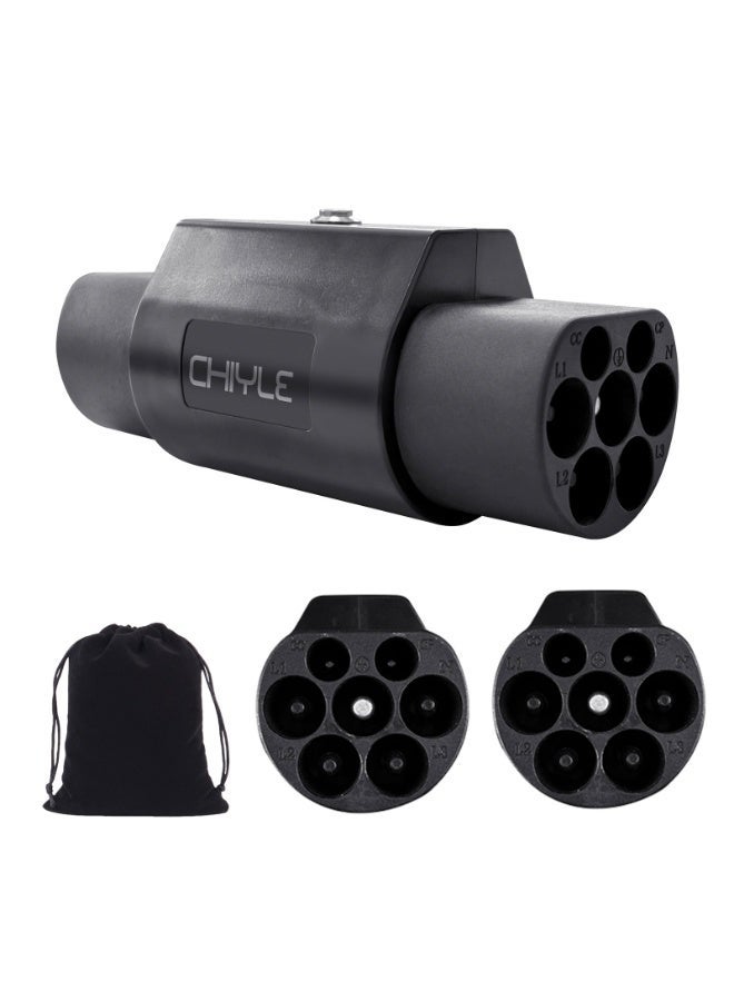 كيل › محول شاحن السيارات الكهربائية من Type 2 إلى GBT (32A 440V) من CHIYLE، يتميز بتوافقه العالمي وتوفيره شحنًا سريعًا، مع سهولة الحمل والاستخدام، وهو متوافق مع طرازات: FAW E-HS9، وFAW H9، وشبنج G6، وشبنج G9، وشبنج X9، ونيو ET5، وNIO EC6، وNIO EL8، وMG4 إلكتريك، وMG ZS إلكتريك، وجيتور T2، وبي واي دي أتو 3، وبي واي دي هان بلاتينوم، وسيليون 7 Performance، وسيل 7 ديزاين، وسيل Performance، وسونغ بريميوم، وتشين بريميوم، وملحقات السيارات الكهربائية للأعوام 2022 و2023 و2024 و2025 و2026. - Image 1
