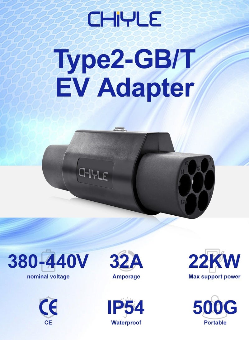 كيل › محول شاحن السيارات الكهربائية من Type 2 إلى GBT (32A 440V) من CHIYLE، يتميز بتوافقه العالمي وتوفيره شحنًا سريعًا، مع سهولة الحمل والاستخدام، وهو متوافق مع طرازات: FAW E-HS9، وFAW H9، وشبنج G6، وشبنج G9، وشبنج X9، ونيو ET5، وNIO EC6، وNIO EL8، وMG4 إلكتريك، وMG ZS إلكتريك، وجيتور T2، وبي واي دي أتو 3، وبي واي دي هان بلاتينوم، وسيليون 7 Performance، وسيل 7 ديزاين، وسيل Performance، وسونغ بريميوم، وتشين بريميوم، وملحقات السيارات الكهربائية للأعوام 2022 و2023 و2024 و2025 و2026. - Image 3