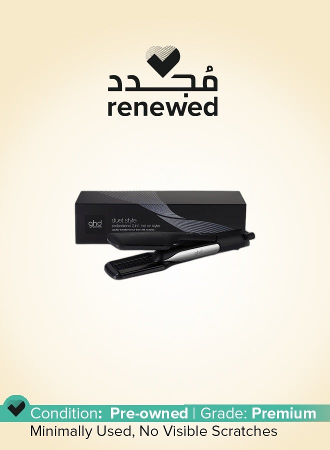 ghd Renewed - GHD Duet Style Black Straightener â€“ 2-in-1 Hair Styling Tool for Smoothing & Styling - Image 1