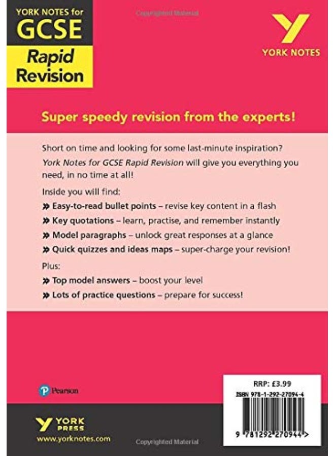 York Notes for AQA GCSE Rapid Revision: AQA English Language Paper 1 catch up, revise and be ready for and 2023 and 2024 exams and assessments