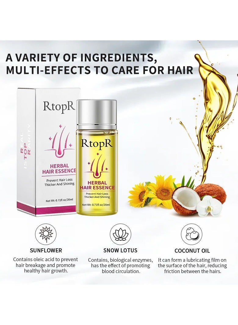 RtopR 2-PACK Hair Care Essential Oil, Makes Hair Soft and Shiny 20ml*2 - Image 2