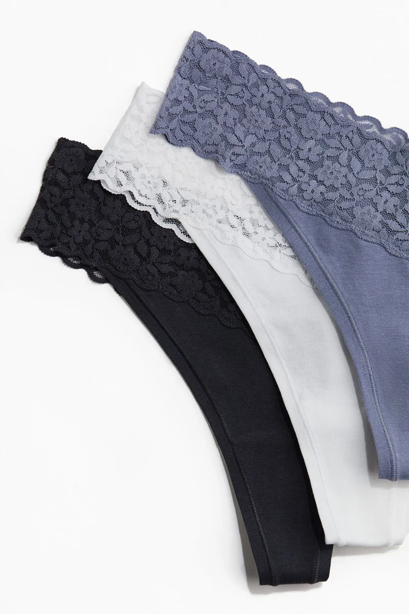H&M 10-pack lace thong briefs