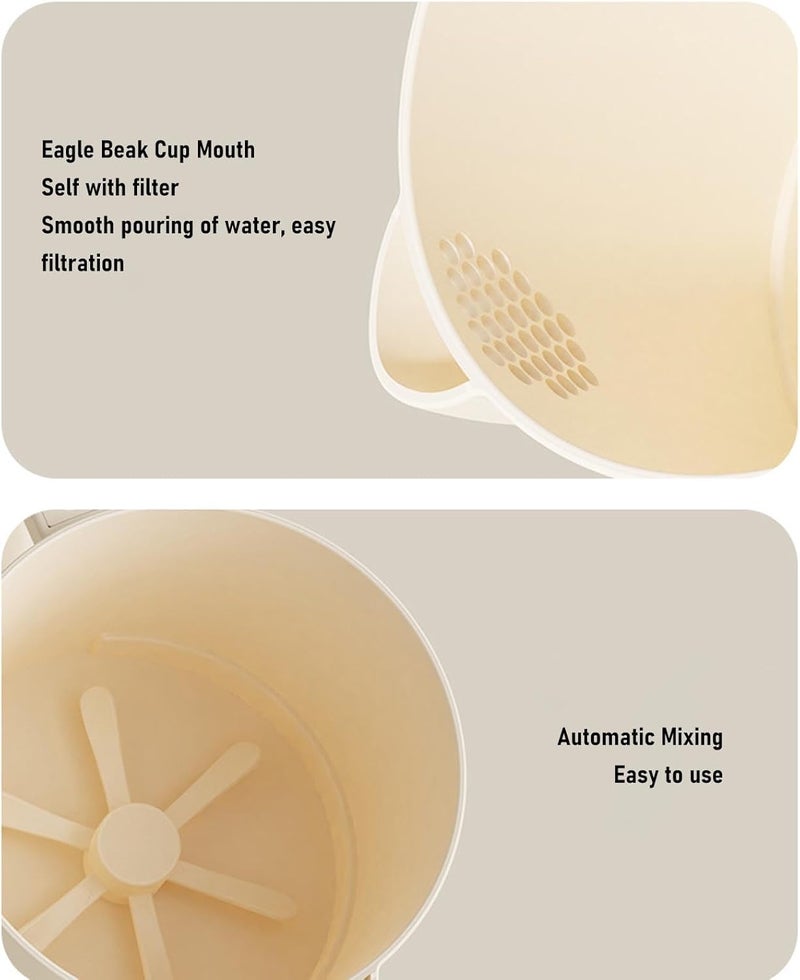Fdit 1L Capacity Electric Egg Beater, High Efficiency ABS Electric Mixer with Filter Plate Suitable for Baking Cookies Rice Washing Bowl and Sauces - Image 2