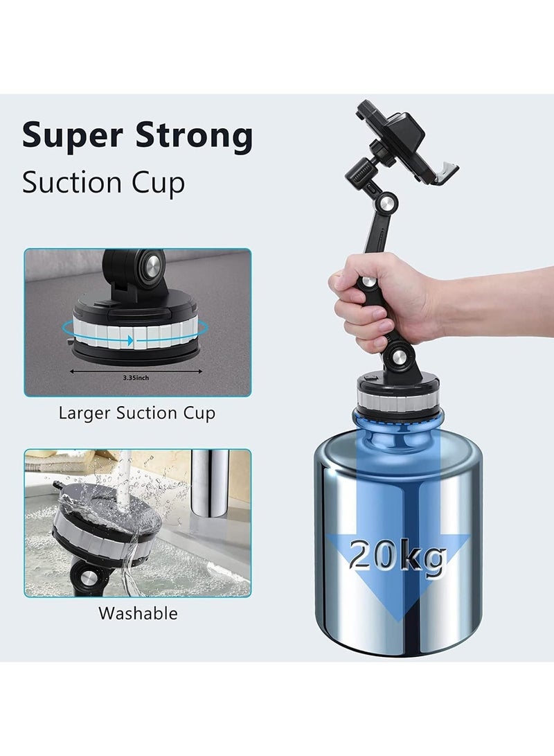Black Universal Car Phone Mount   Super Suction & Stable Holder for Dashboard & Windshield - Image 2