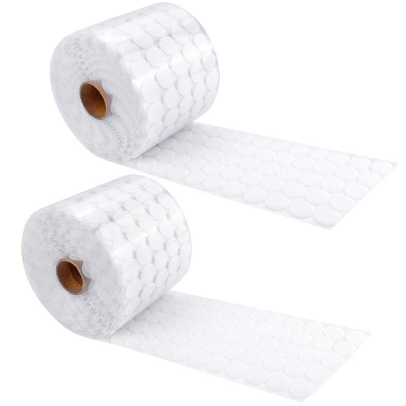 JANYUN JANYUN Self Adhesive Dots34 20mm 079inch Diameter White Sticky Back Dots Hook and Loop Dots Circle Dots Stickers Tapes Tapes for Classroom Home Office300