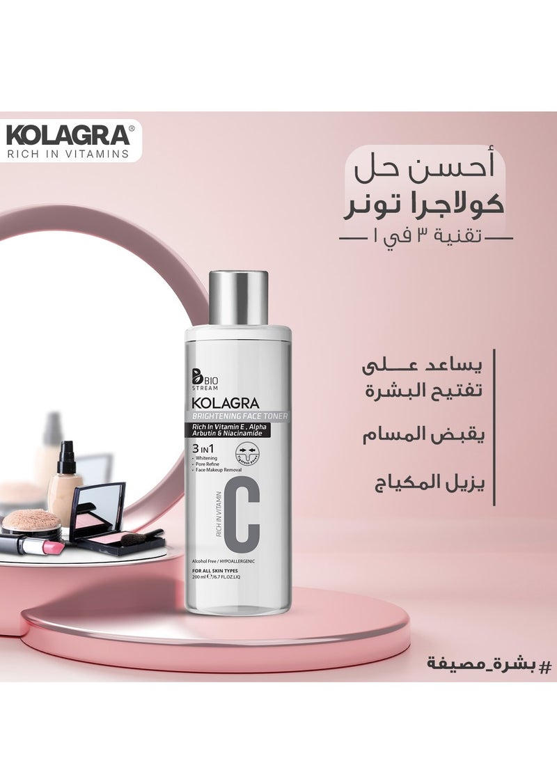 KOLAGRA Brightening Face Toner 3x1 - 200Ml  - Image 4