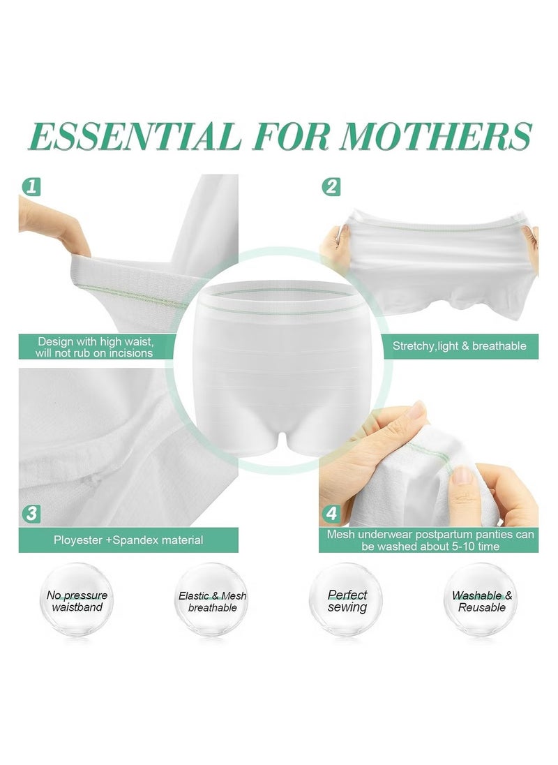 KASTWAVE - Disposable Maternity Postpartum Panties, High Waist Breathable Mesh Panties C Section, Maternity Underwear Postpartum Hospital Recovery Maternity Briefs for Women, 8 Pcs - XL Size - Image 1