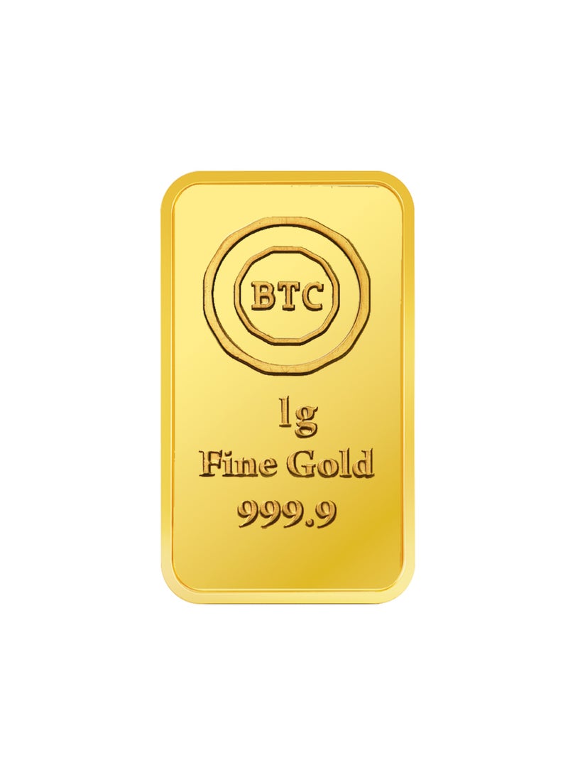 بي تي سي 1 جم سبيكة ذهب عيار 24 - بحبك - Image 3