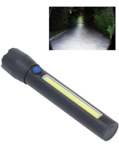 Generic Rechargeable LED Flashlight with Side Light, Super Bright Battery Powered Flashlight  - Image 1