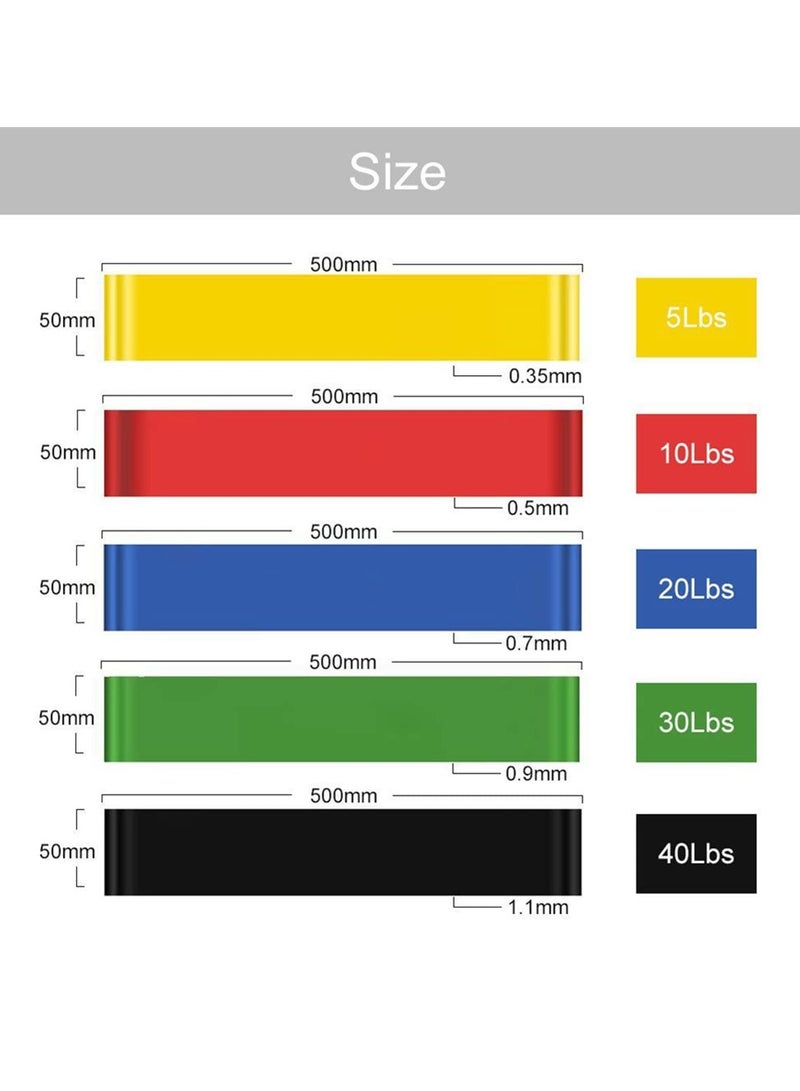 Nariele Resistance Bands Elastic Exercise Bands Set for Recovery Physical Therapy Yoga Pilates Rehab Fitness Strength Training Set of 5 Bands 5 Different Resistance Levels - Image 5