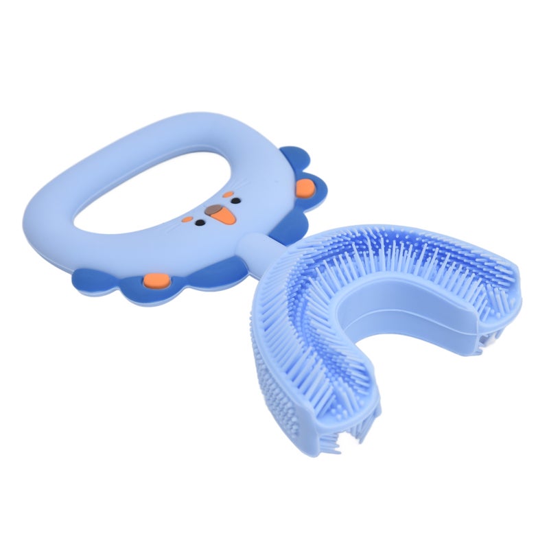 U Shaped Toothbrush For Kids - 360° Full Cleaning Multi Layer Bristles Food Grade Silicone - Safe Comfortable Grip Gentle Oral Care for 7 To 14 Year Olds With Sensitive Gums - Image 2
