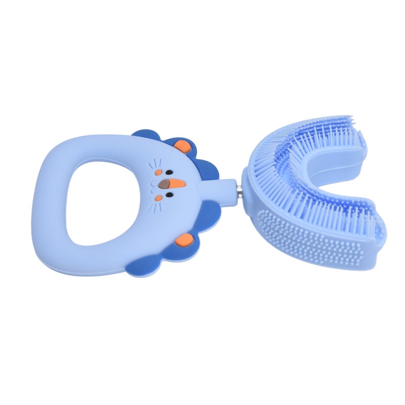 U Shaped Toothbrush For Kids - 360° Full Cleaning Multi Layer Bristles Food Grade Silicone - Safe Comfortable Grip Gentle Oral Care for 7 To 14 Year Olds With Sensitive Gums - Image 5