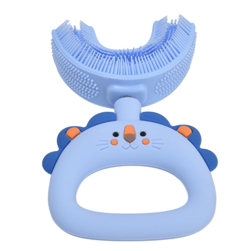 U Shaped Toothbrush For Kids - 360° Full Cleaning Multi Layer Bristles Food Grade Silicone - Safe Comfortable Grip Gentle Oral Care for 7 To 14 Year Olds With Sensitive Gums - Image 4