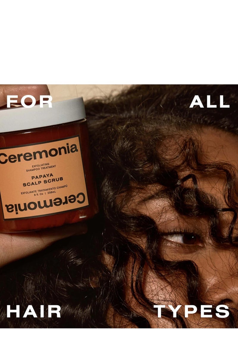 Ceremonia Papaya Scalp Scrub Shampoo, 236ml - Image 3