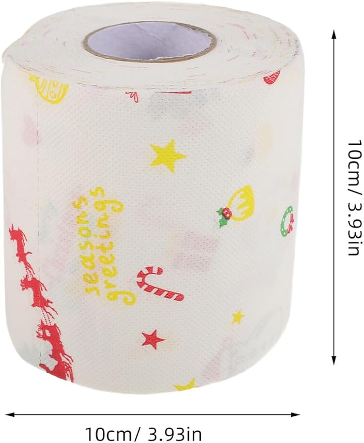 Tehaux 4 Rolls Christmas Toilet Paper Thick Printed Holiday Bathroom Decor - Image 3