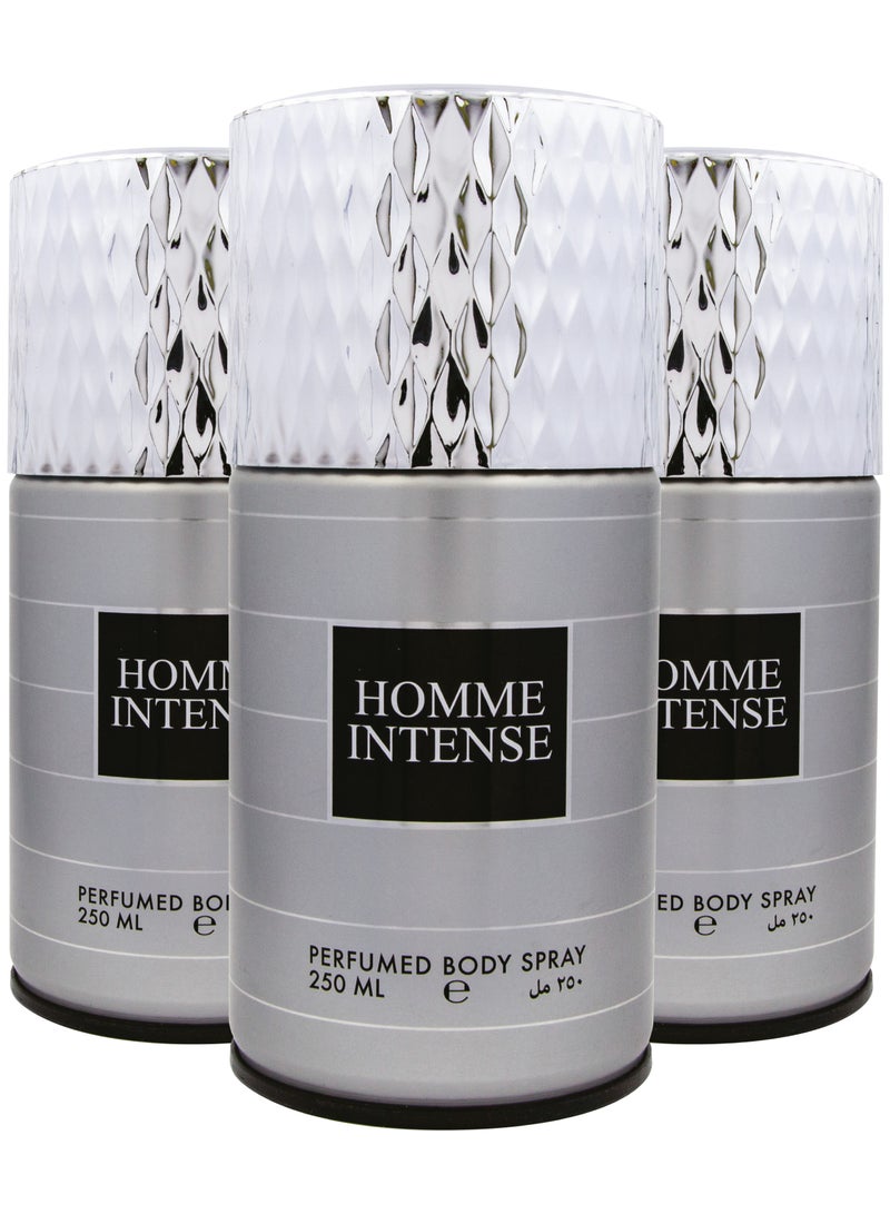 Elegant Homme Intense Perfumed Spray 250ml Pack Of 3 - Image 1
