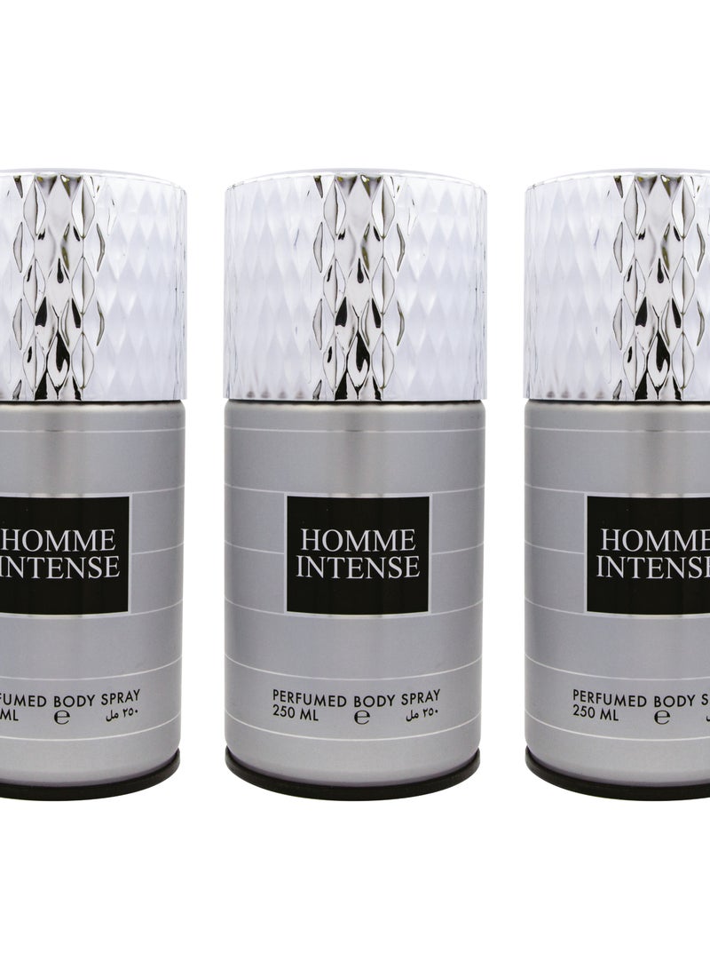 Elegant Homme Intense Perfumed Spray 250ml Pack Of 3 - Image 2
