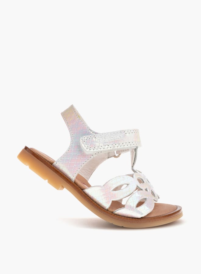 Pablosky Girls' Cutout Detail Strap Sandals with Hook and Loop Closure  - Image 5