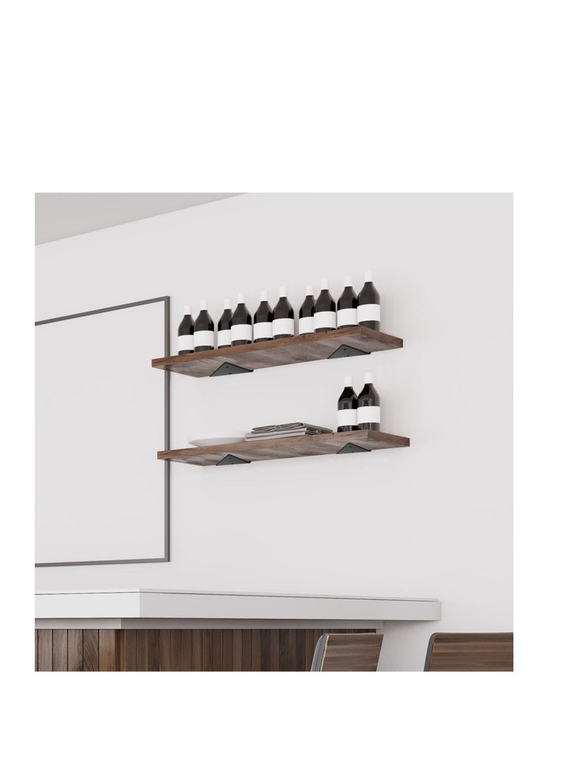 Invisible Triangle Wall Brackets, 4 Pcs Floating Shelf Brackets, Hidden Wall Shelf Brackets, Wall Mounted, Heavy Duty Metal Wall Brackets for Storage Shelf, Bookshelf - Image 4