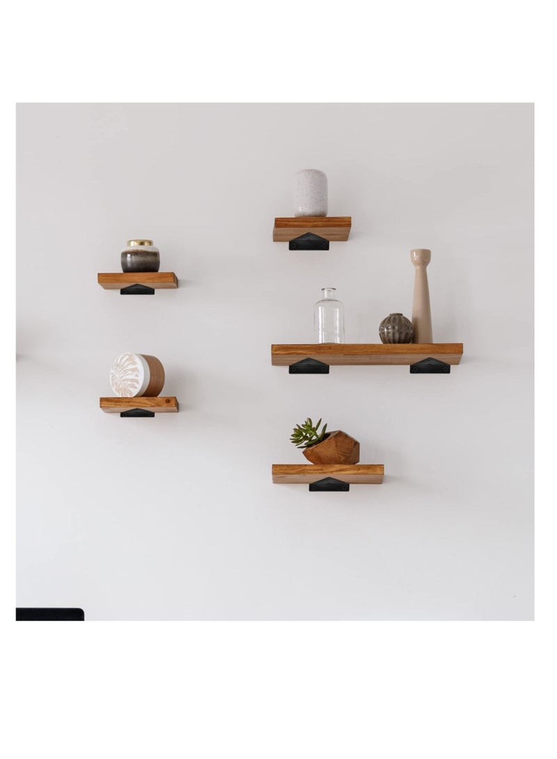 Invisible Triangle Wall Brackets, 4 Pcs Floating Shelf Brackets, Hidden Wall Shelf Brackets, Wall Mounted, Heavy Duty Metal Wall Brackets for Storage Shelf, Bookshelf - Image 5