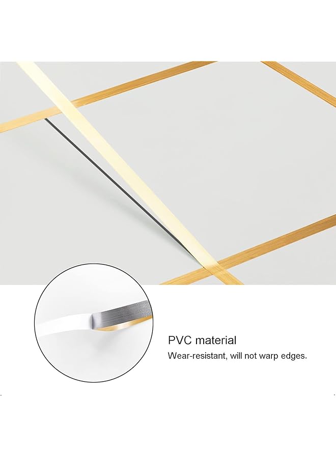joyzzz Metalized Tape Floor Tiles Peel And Stick Graphic Art Tape Self Adhesive Wall Molding Trim With Vibrant Mirror Like Finish Waterproof Gap Sealing Foil Decorative Tape For Wall Kitchen Gold  - Image 2