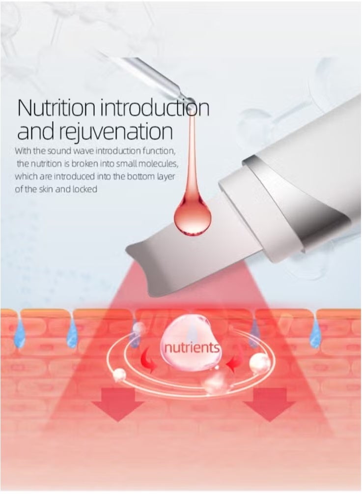 K.SKIN Skin Scrubber,Ultrasonic EMS Ion Exfoliating Device Face Cleanser and Blackhead Remover Pores Cleaning Wrinkle Remover Comedone Extractor Skin Care - Image 4