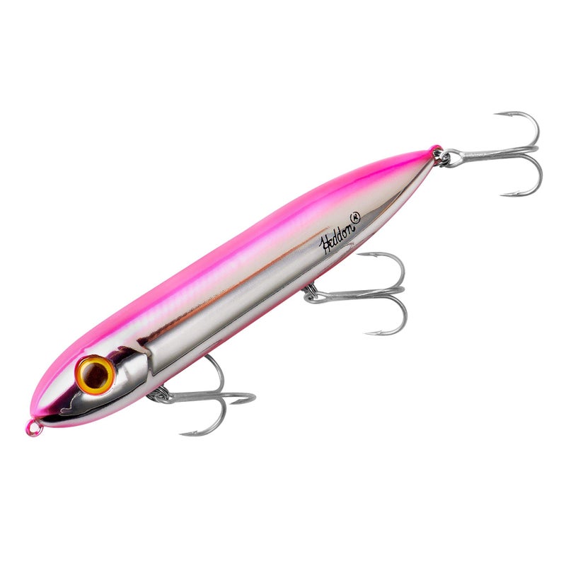 Heddon Super Spook Topwater Fishing Lure for Saltwater and Freshwater, Chrome/Pink, Super Spook (7/8 oz) - Image 3