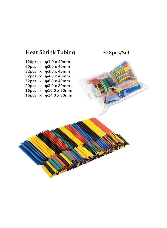 ساميت لينك مجموعة انابيب تنكمش بالحرارة مكونة من 328 قطعة الانابيب العازلة القابلة للانكماش والاسلاك الالكترونية 2:1 - Image 1