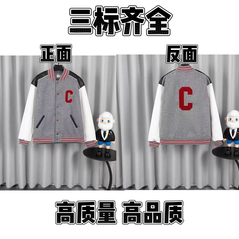 High-Quality Ch Crow Cross Leather Embroidered Baseball Jacket Factory Goods Direct - Image 4