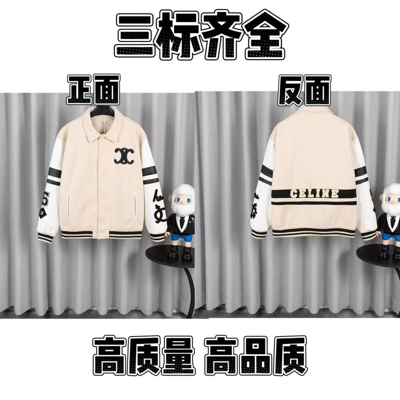 High-Quality Ch Crow Cross Leather Embroidered Baseball Jacket Factory Goods Direct - Image 3