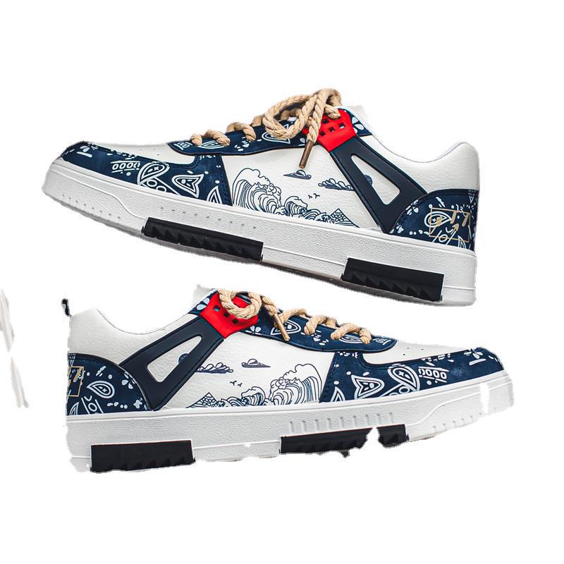 Men'S Shoes 2023 New Boys Cashew Flower Casual Flat Shoes Fleece-Lined Sports Work Tide Shoes - Image 5