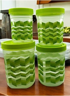 JAYPEE Silo Plastic Container Set of 4 pieces-500ml, 1000ml, 1500ml and 2000 ml-Green  - Image 3