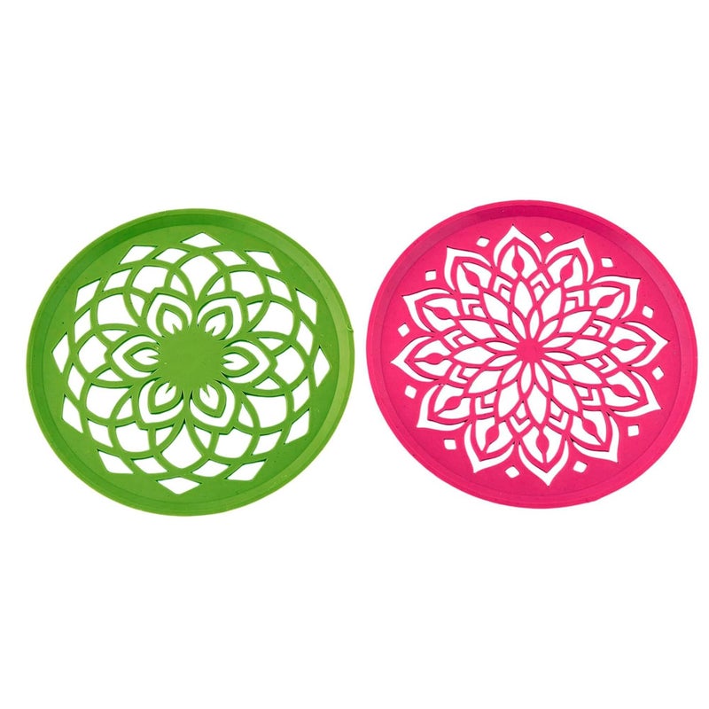 Craftam Different Design Ready to Draw Rangoli Making Stencils, Rangoli Plastic Stencils for Floor Decoration (Set of 12, Size 6 Inch) - Image 5
