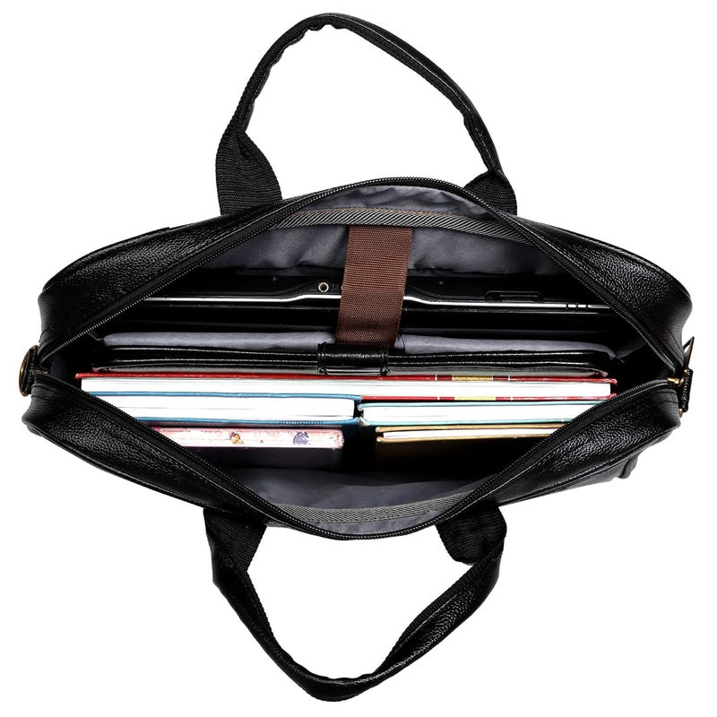 Hard Craft Messenger Office Laptop Bag for Men PU Leather Business Executive Briefcase Laptopbags Corporate Official Sling Side Shoulder File HandBag for Man Supports Laptop Upto 15.6 inches - Image 4