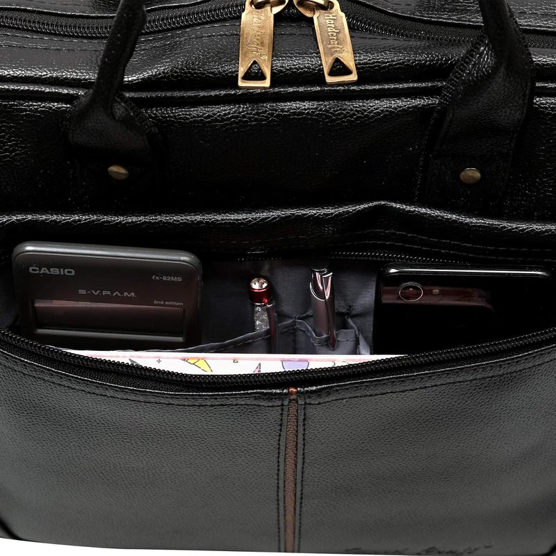 Hard Craft Messenger Office Laptop Bag for Men PU Leather Business Executive Briefcase Laptopbags Corporate Official Sling Side Shoulder File HandBag for Man Supports Laptop Upto 15.6 inches - Image 5