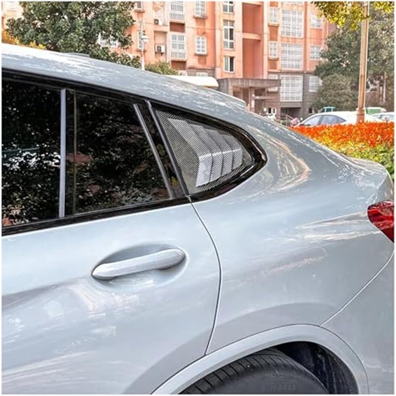 QASULER Car Rear Louver Window Cover Trim for BMW X4 G02 - Image 2