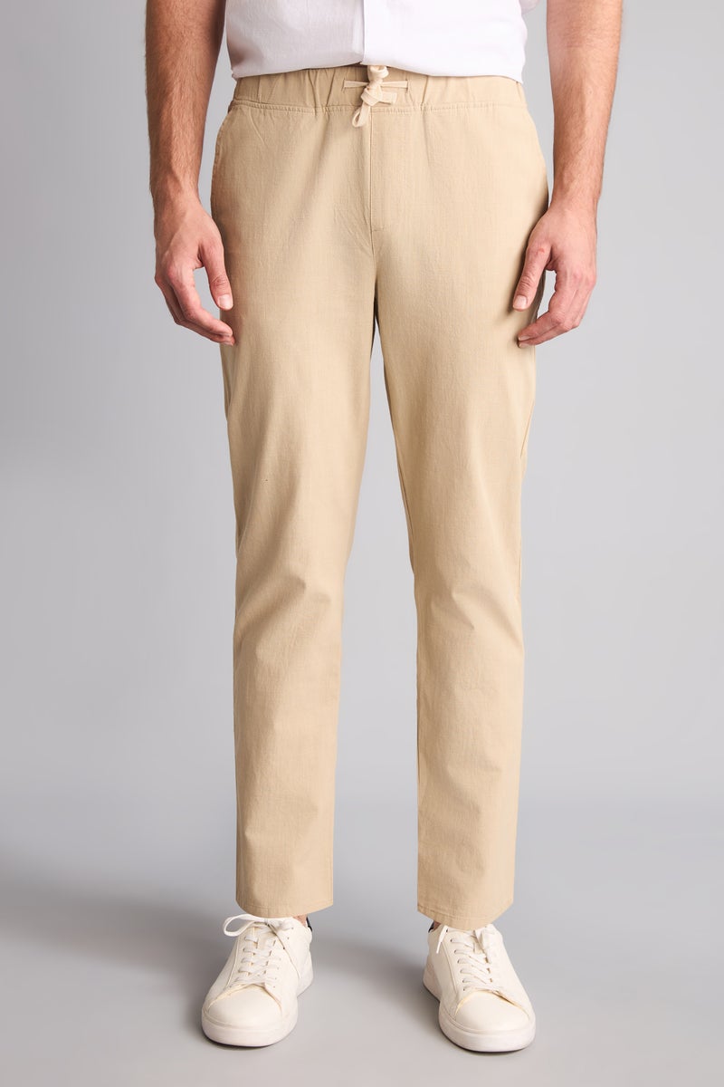 DeFacto Beige Man Regular Fit Trousers Casual - Image 4