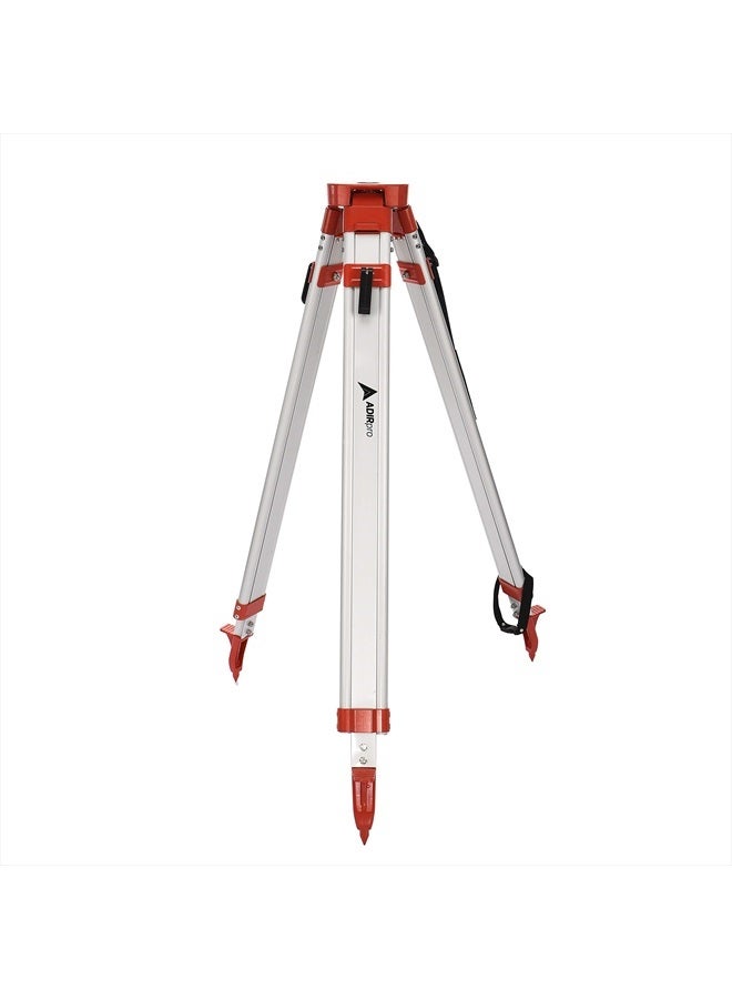 AdirPro Universal Survey Tripod – Aluminum Laser Level Tripod – Transit Level Tripod - Quick Clamp - Heavy Duty Contractor Tripod 5/8” x 11” Thread (Orange) - Image 1