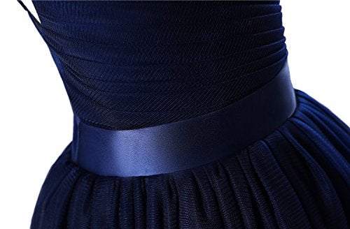 Glamulice Navy Blue Flower Girl Lace Bridesmaid Dress Long A Line Wedding Pageant Dresses Tulle Spaghetti Strap Party Gown Princess Kids Birthday Maxi Prom Ball Gown 6 Girls Holiday Gowns Photo Shoot - Image 4