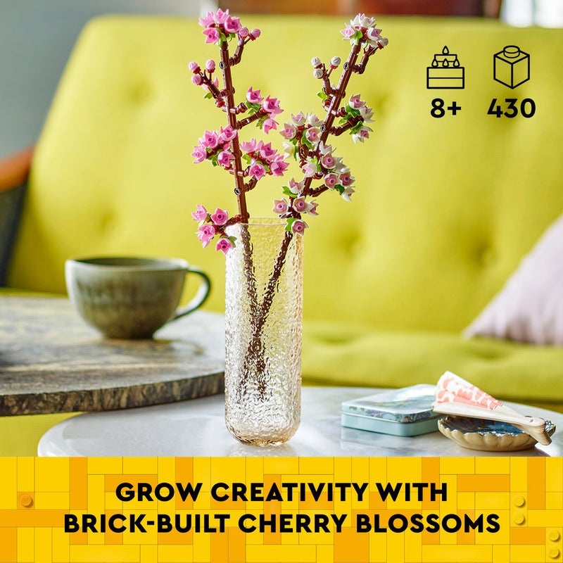 LEGO Botanicals Cherry Blossoms, Faux Flowers Set 40725 (Age 8+, 430 Pieces) - Image 3