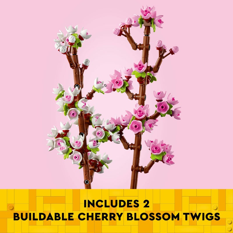 LEGO Botanicals Cherry Blossoms, Faux Flowers Set 40725 (Age 8+, 430 Pieces) - Image 4