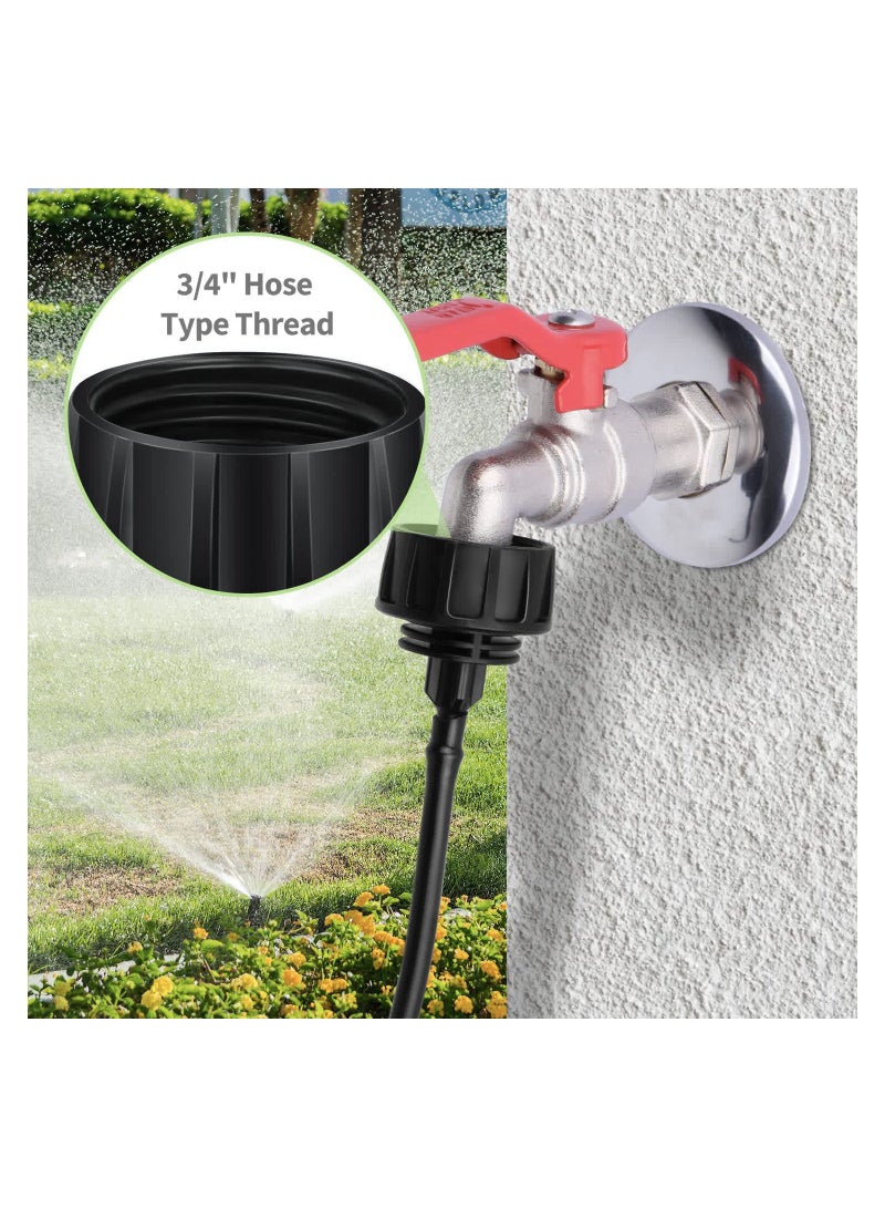 Excefore Drip Irrigation Hose Connectors,1/4 Inch Drip Irrigation Tubing x 3/4 FHT Swivel Garden Faucet Adapter, Convert 3/4" Garden Hose to 1/4" Drip Pipe for Irrigation Kits (20-Pack) - Image 5