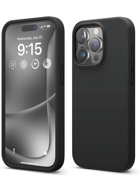 Compatible with iPhone 15 Pro Case Liquid Silicone Case Full Body Protective Cover Shockproof Slim Phone Case Anti-Scratch Soft Microfiber Lining 6.1 inch