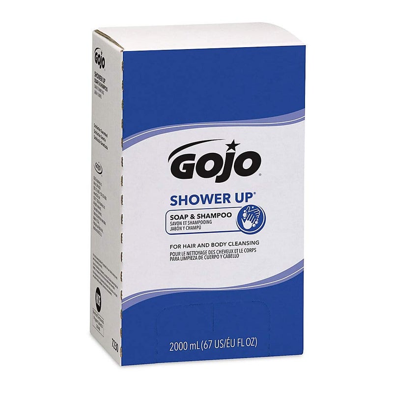 GOJO SHOWER UP Soap  Shampoo Clean Fragrance 2000 mL SoapShampoo Refill PRO TDX PushStyle Dispenser Pack of 4  723004