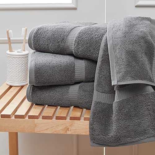Towel Bazaar Premium Cotton Super Soft and Absorbent Turkish Towels (4-Piece Bath Towels, Gray) - Image 3